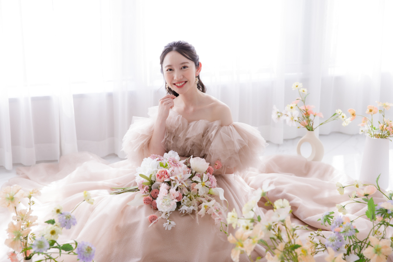 新婦ソロショットを可愛らしく♡