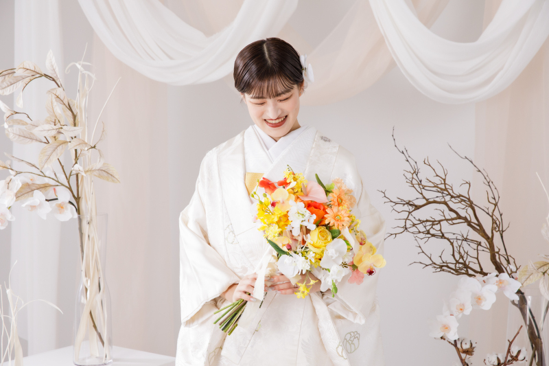 新婦ソロショットを可愛らしく♡