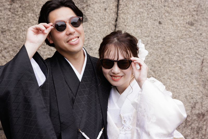 お二人らしさが素敵な和装ロケーション撮影♪