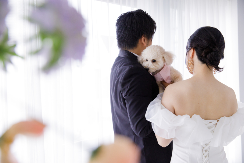 愛犬と一緒に撮影できるプラン♪