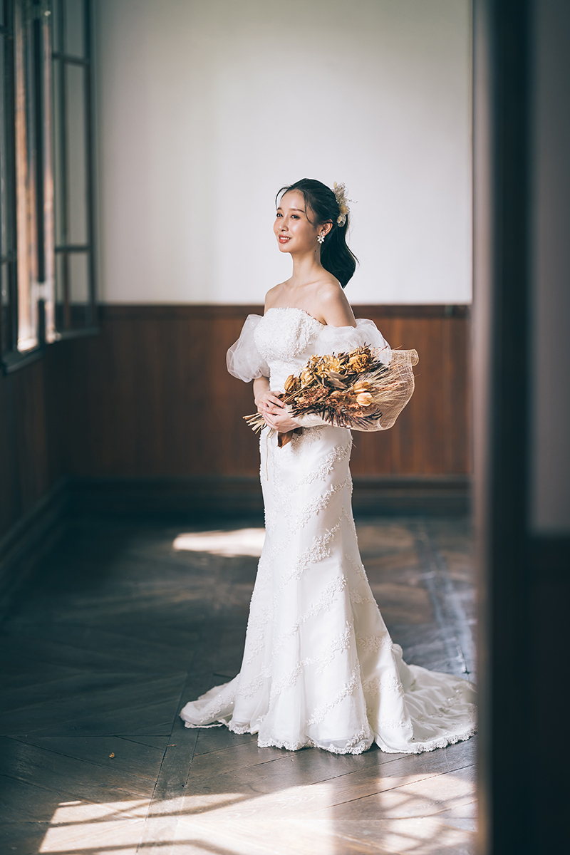 ご新婦様の美しいソロショット