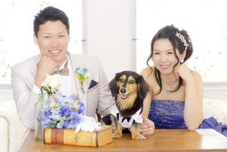 ペットと一緒にフォトウェディング(^^)