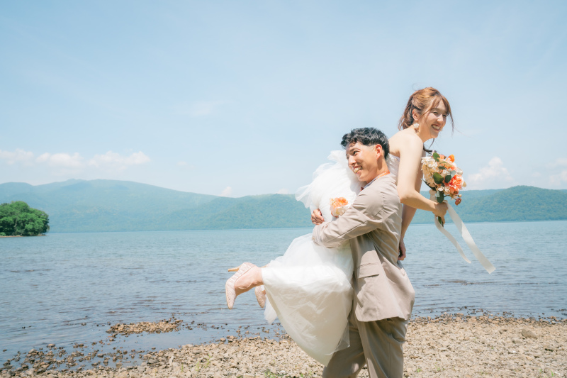 屈斜路湖での撮影