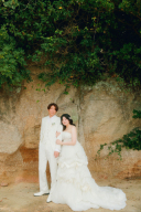 海と緑に包まれて ― 元宇品海岸で叶えるウェディングフォト