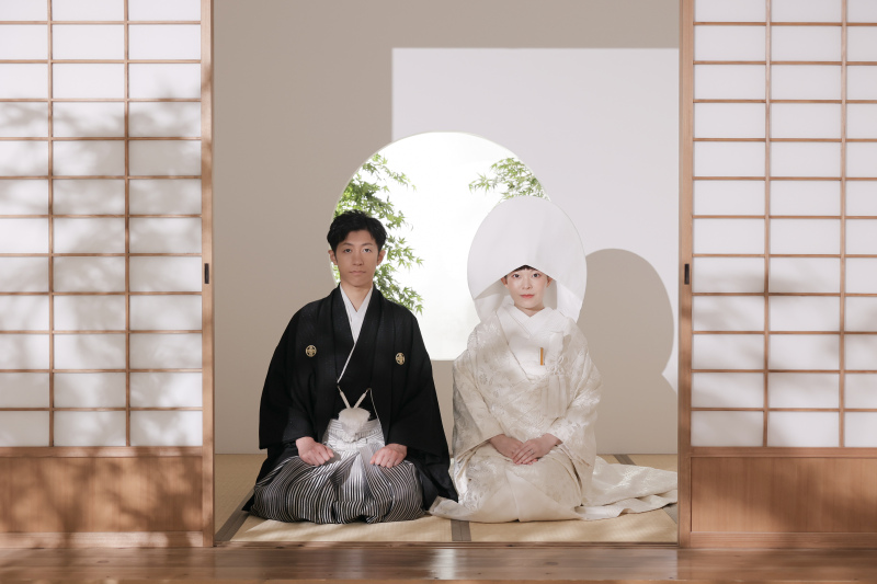 和の美を映し出す、屋内庭園スタジオでの撮影