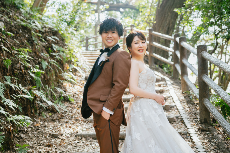 元宇品海岸でのウェディングフォト