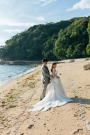 海と空に包まれる、優しいウェディングフォト