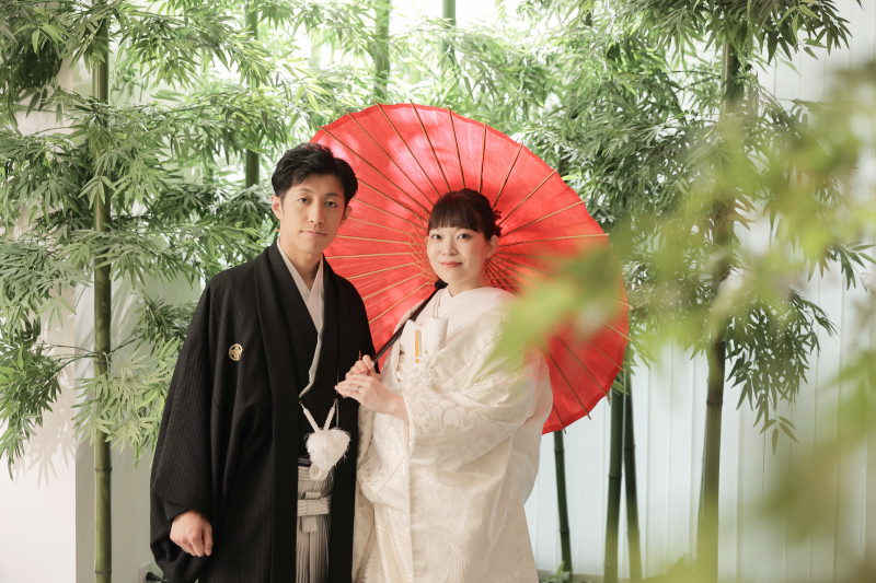 和の美を映し出す、屋内庭園スタジオでの撮影