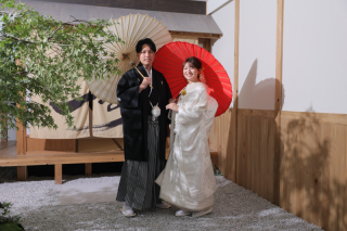 和装での家族写真