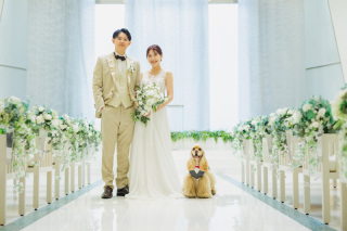 ペットも一緒にウェディングフォト！