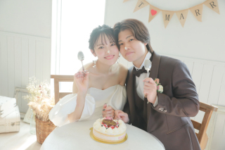 ウェディングケーキと♡