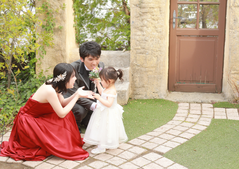家族3人で♡仲良しウェディング♪