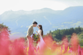 アンシャンテ那須の代名詞「花畑フォト」＠那須フラワーワールド×那須連山