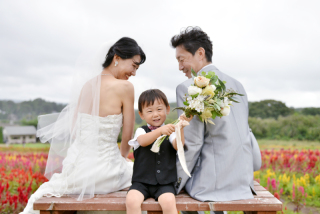 お子様と一緒のファミリーフォト。カンちゃんがかわいすぎた♡