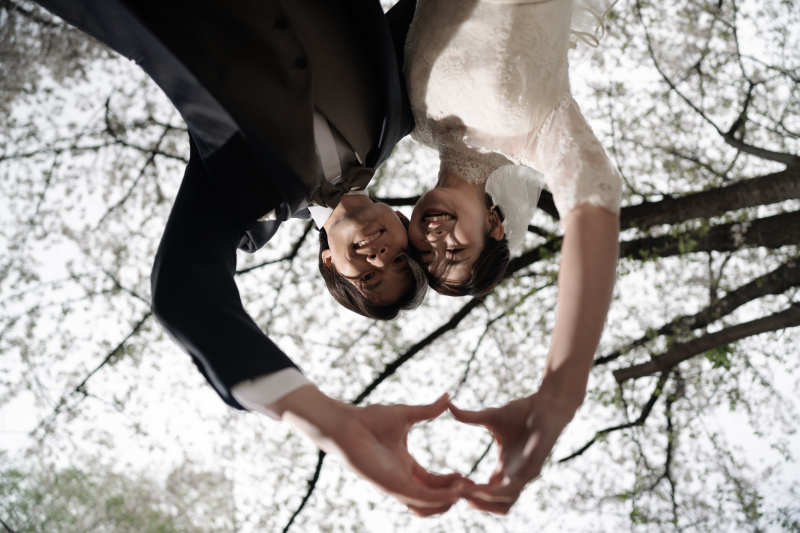 山下公園にて桜との撮影を行いました♡