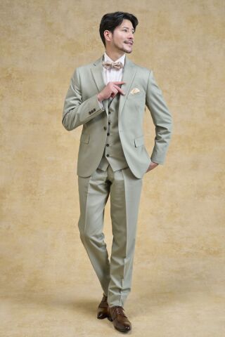 フォトで好まれているアースカラータキシード！