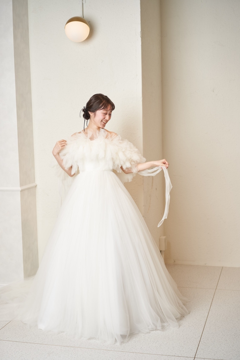 【ソロフォト】ドレスショップ店内で撮るウエディングフォト