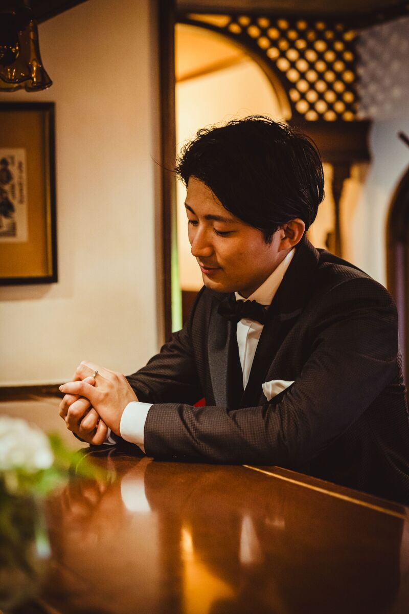 先輩カップルから学ぶ ~タキシードソロショット~