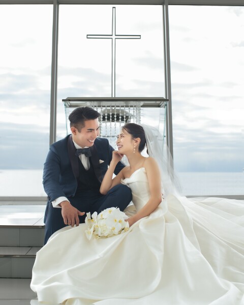 海を望むチャペルで冬のフォト♪【鎌倉】