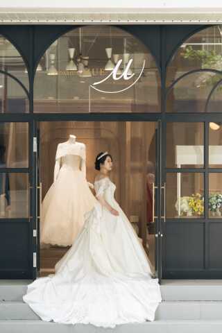 【ソロフォト】ドレスショップ店内で撮るウエディングフォト