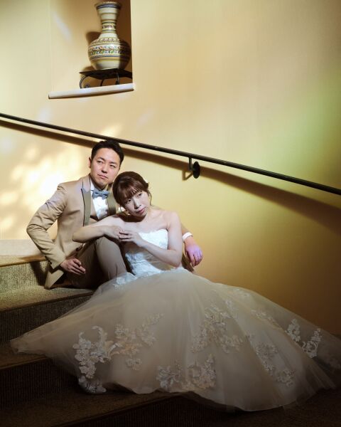 螺旋階段が映えるチャペルフォト【鎌倉】