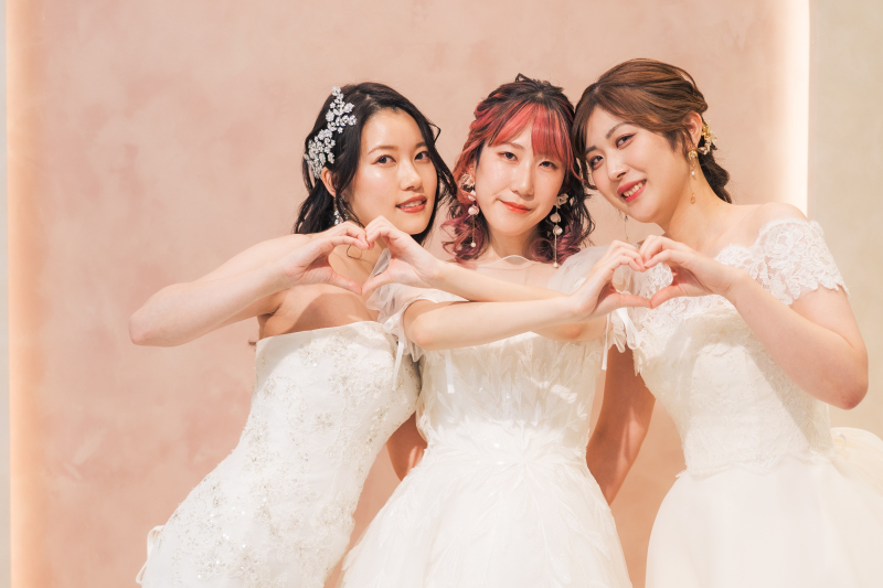 ご友人様とドレス着てフォト♡