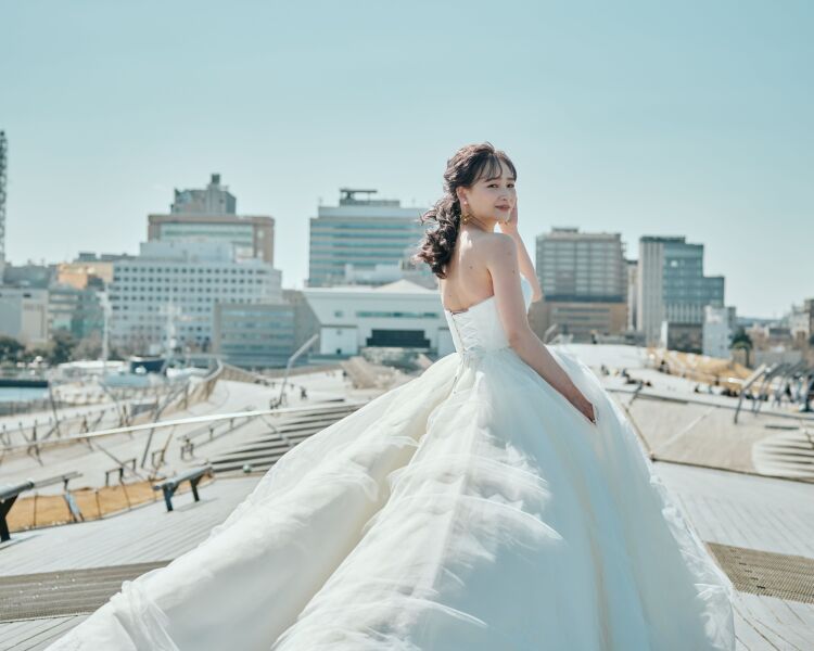 横浜の風景を眺めながら残す