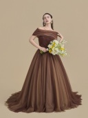 とても秋らしいカラードレスのご紹介【Brun ﾌﾞﾗﾝ】