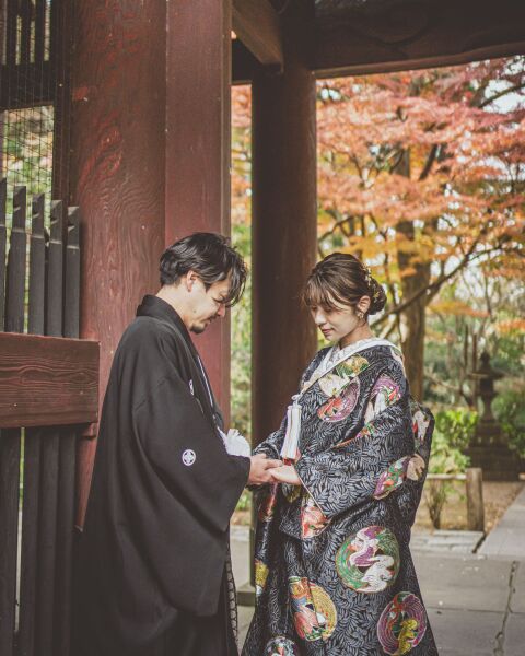 秋色に染まる寺院で記念の一枚【鎌倉】