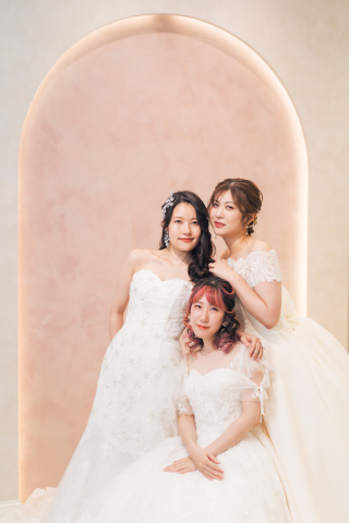 ご友人様とドレス着てフォト♡