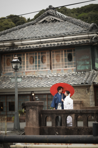 歴史情緒あふれる街並みで*ペリーロード和装ロケーションフォト