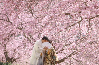 満開の河津桜と一緒に♪