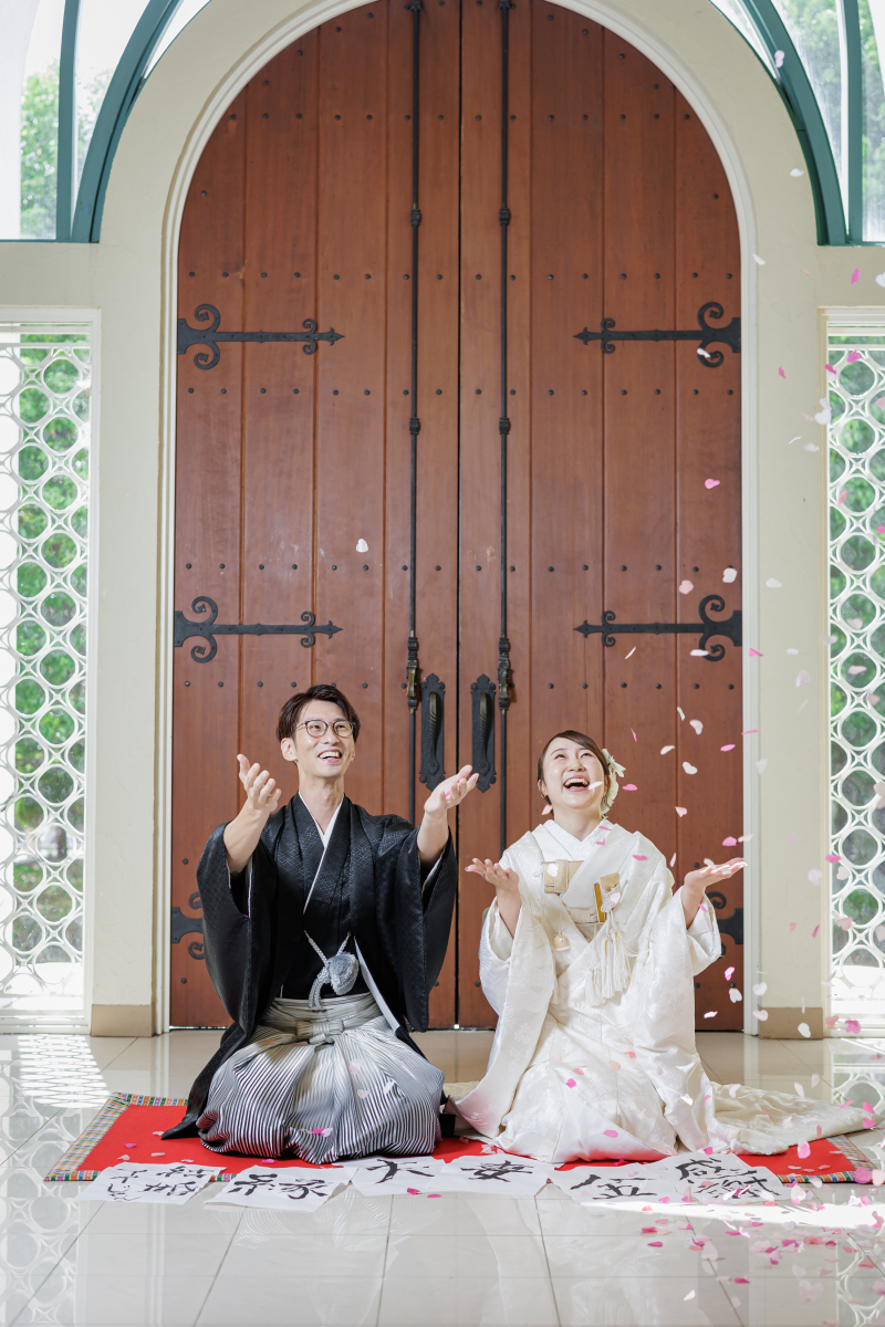 光と緑に包まれて ― 雅やかな和装フォトウェディング