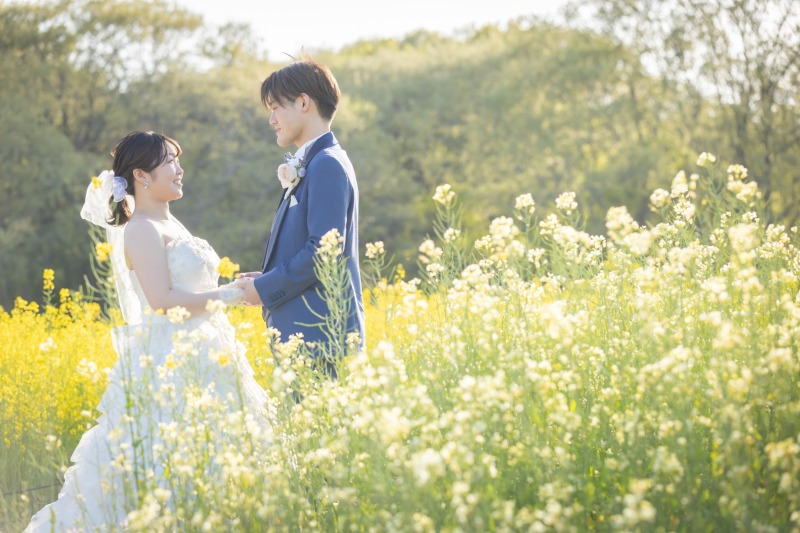 空と花に包まれて。 国営ひたち海浜公園で叶えた、優しさあふれる春フォト