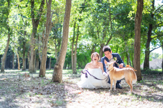 大切なワンちゃんと一緒にウェディングフォト!!