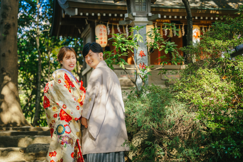 【スタジオAQUA】検見川神社での和装撮影