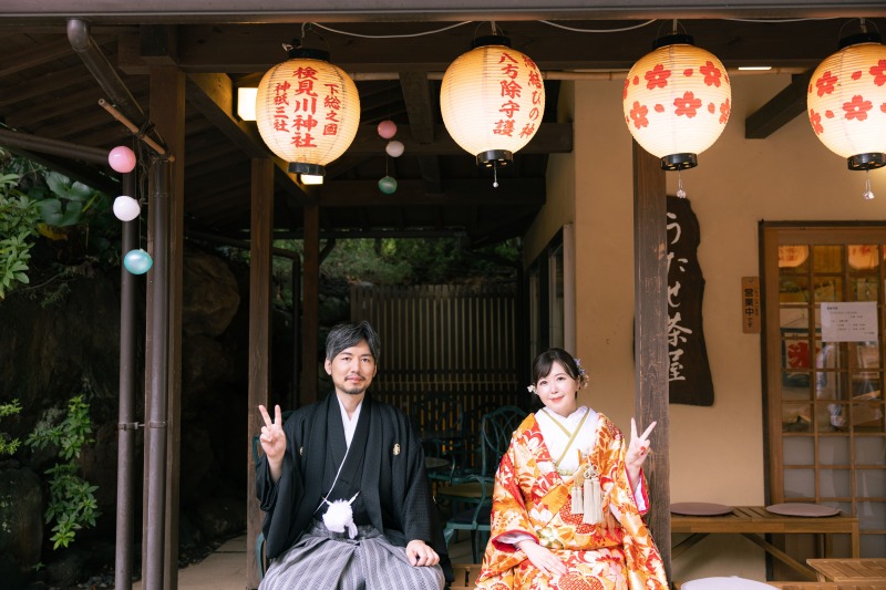 【スタジオAQUA】神社で和装前撮り