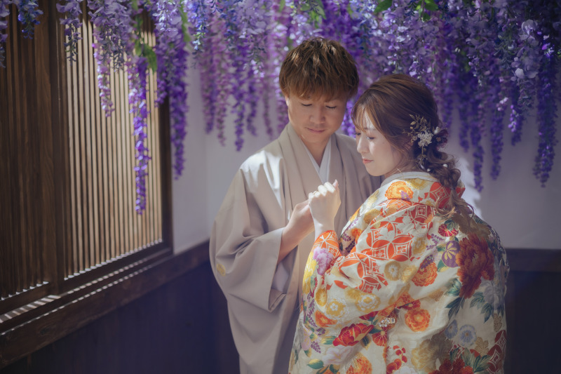 【スタジオAQUA】屋内庭園でステキな笑顔を写真に