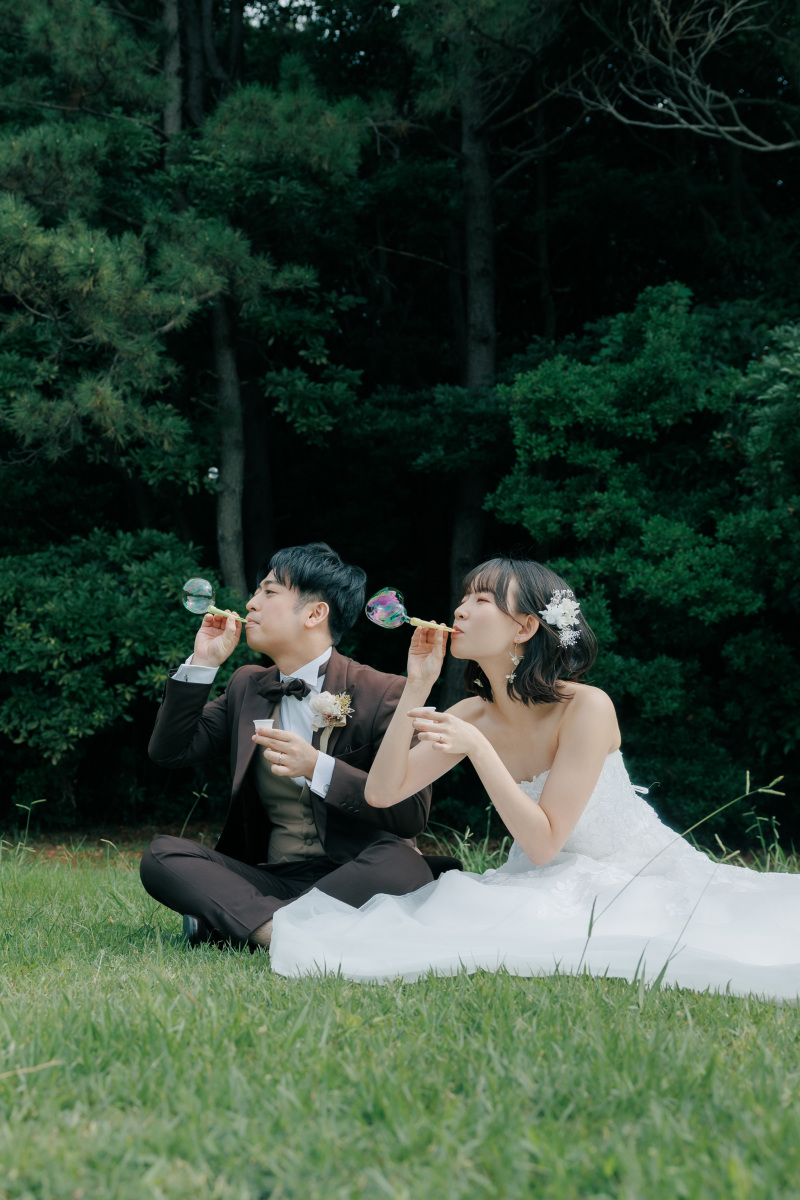 透明感のある洋装ロケーション