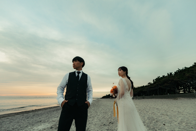赤く染まる稲毛の海