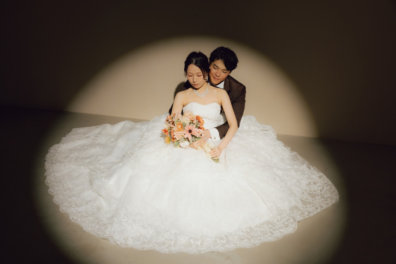 【スタジオAQUA】わんちゃんと一緒に洋装撮影♩