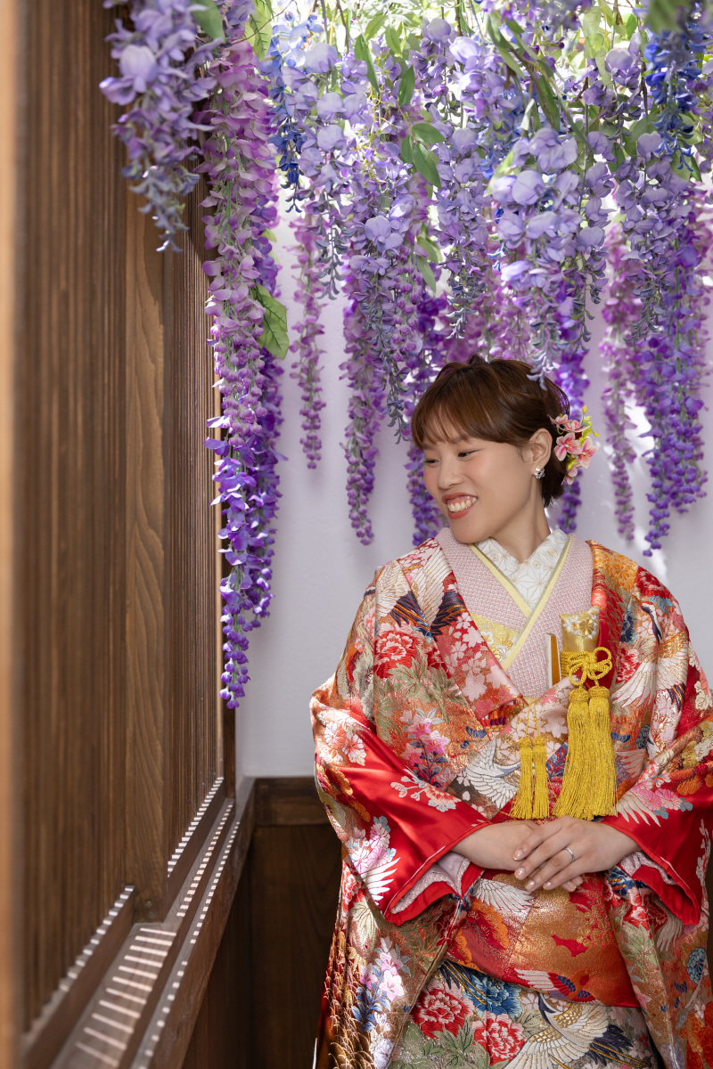 屋内庭園スタジオで和装撮影!