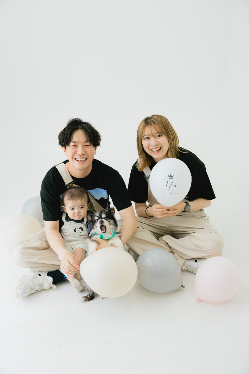 【スタジオAQUA】ライフフォトでのお子様ハーフバースデー撮影！