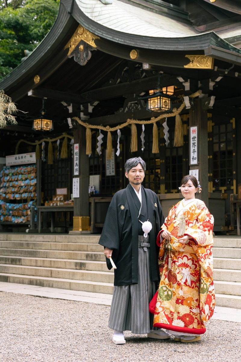 【スタジオAQUA】神社で和装前撮り