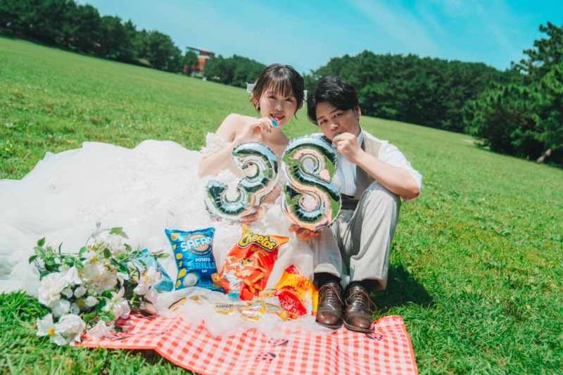 海と公園でピクニック撮影♪