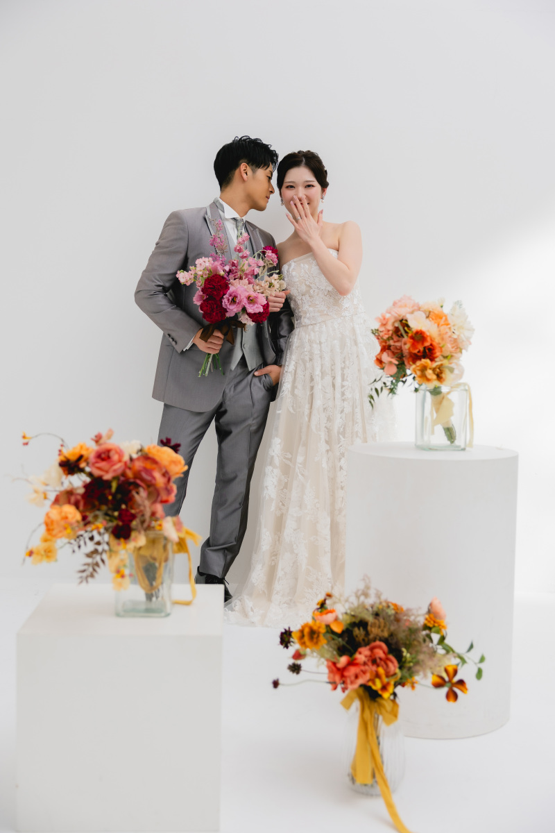 【スタジオAQUA】貸切スタジオでの婚礼撮影！