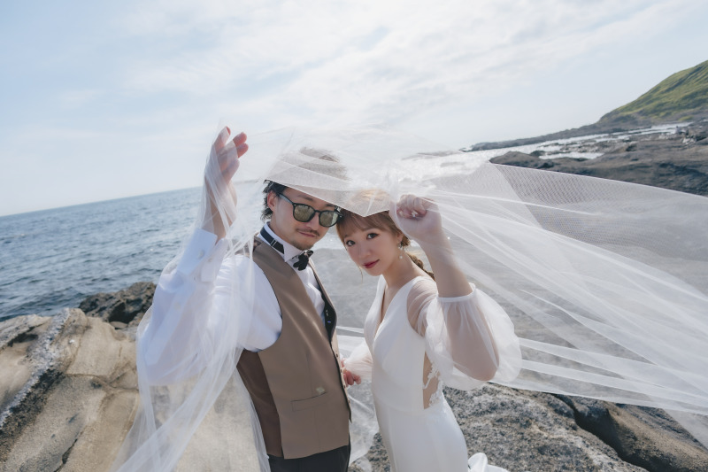 【スタジオAQUA】緑と岩場の海で