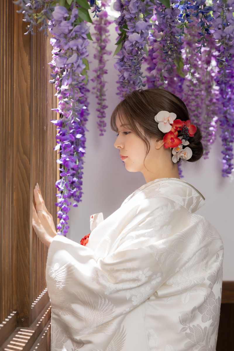 【スタジオAQUA】屋内庭園でしっとり和装撮影♩