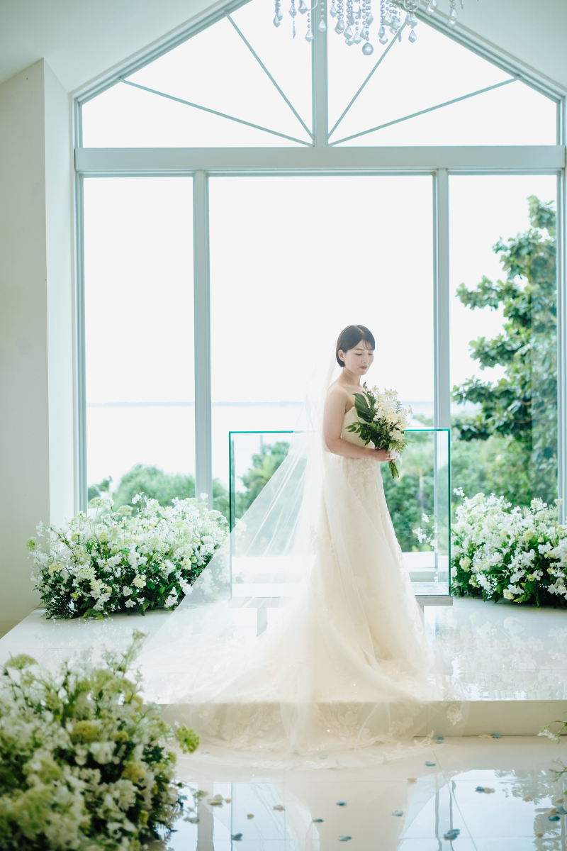 【実例フォト】花嫁さんの美しいソロショット