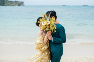 #260 グリーンタキシード&カラードレスGold♡